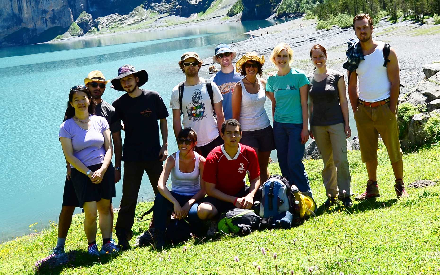 Enlarged view: CERL group in front of the Oeschinen lake